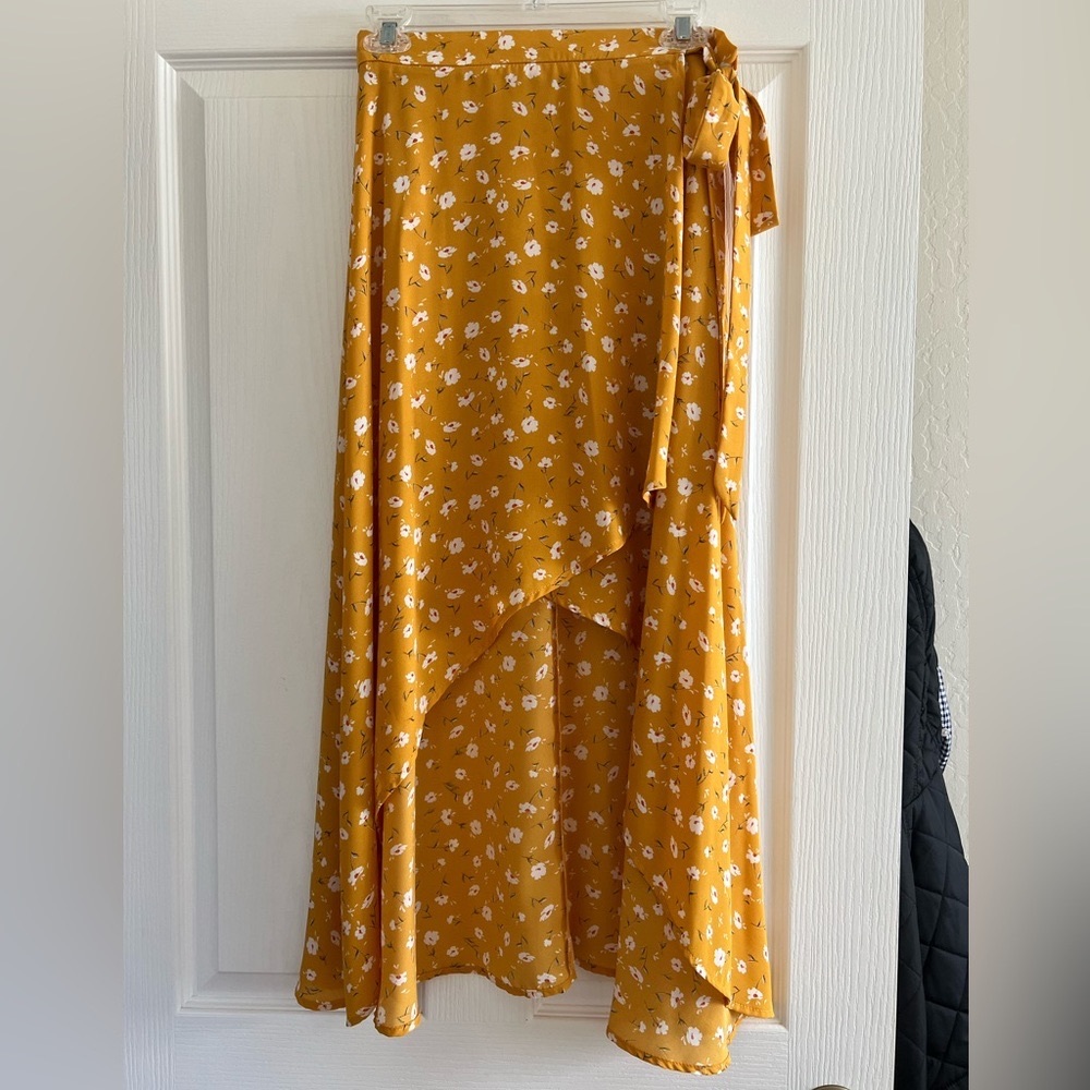 High-Low Wrap Around Maxi Skirt - Size S  (NWOT)